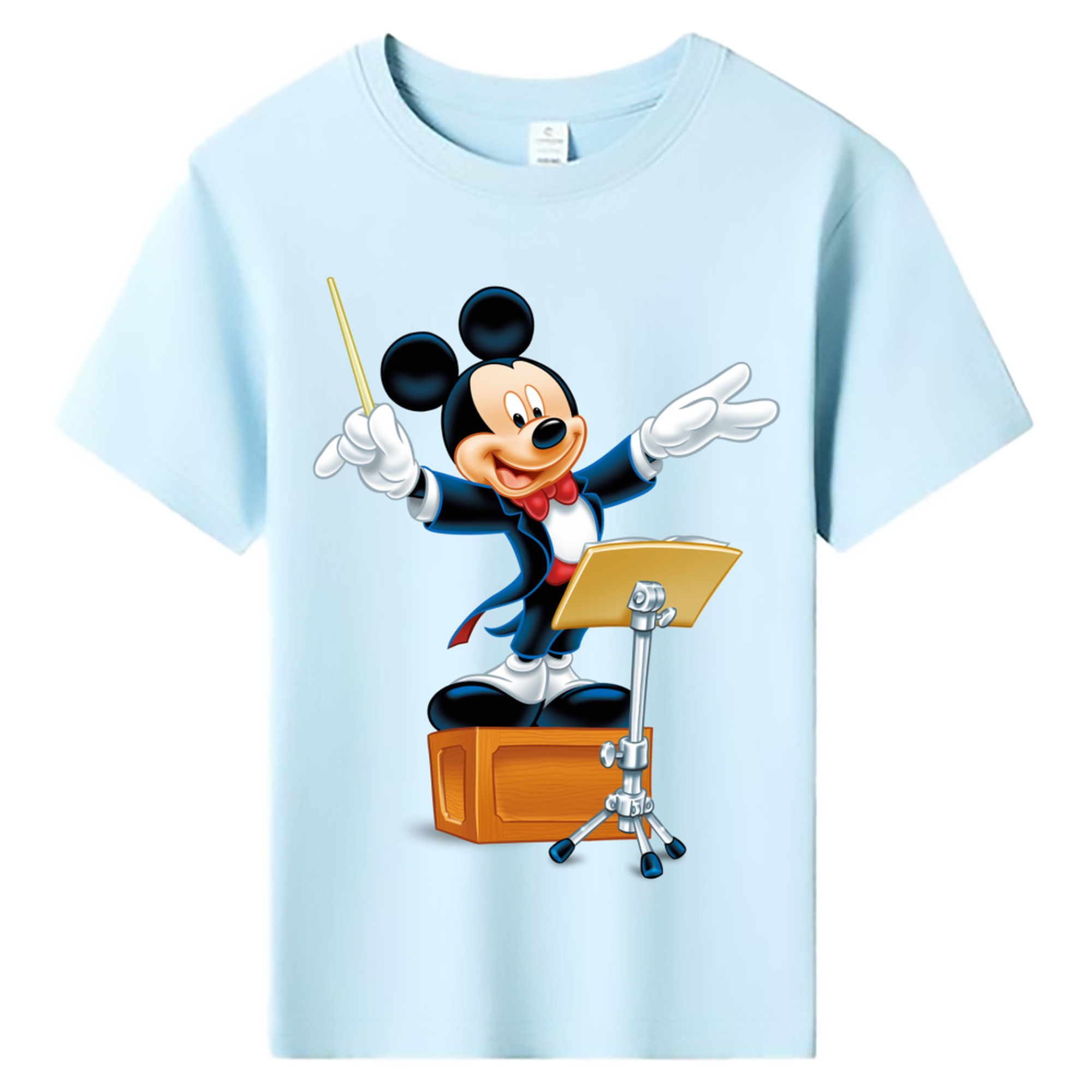 ミッキーマウス Mickey Mouse 綿100％キッズTシャツ（フロントプリント）
